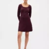 Mini vestido de jerséu de ponto acanalado CashSoft