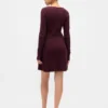 Mini vestido de jerséu de ponto acanalado CashSoft