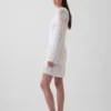 Mini vestido de jerséu de punto pointelle