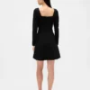 Mini vestido tipo corsé con escote corazón de doble tejido