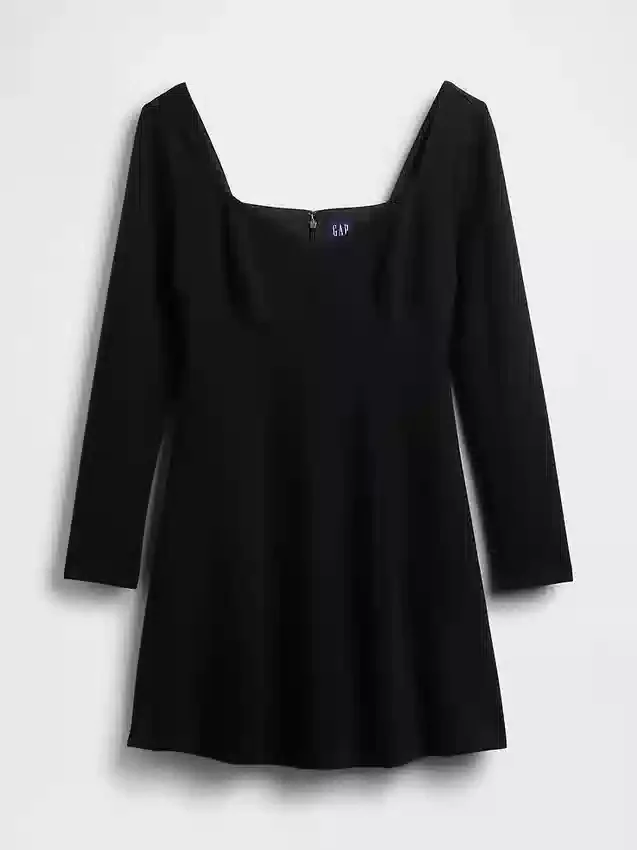 Mini vestido tipo corsé con escote corazón de doble tejido