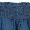 Minifalda-pantalón de mezclilla con fruncido para niños