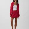 Minifalda-pantalón de punto trenzado 100 % algodón