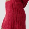 Minifalda-pantalón de punto trenzado 100 % algodón