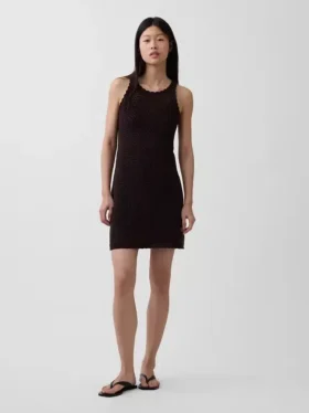 Minivestido de crochet 100 % algodón