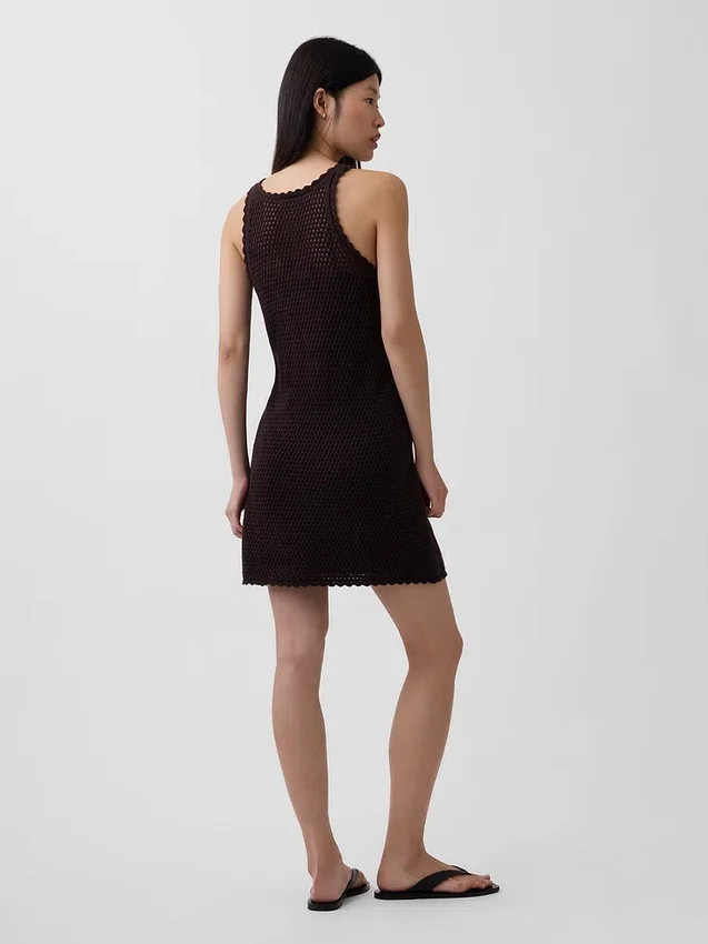 Minivestido de crochet 100 % algodón