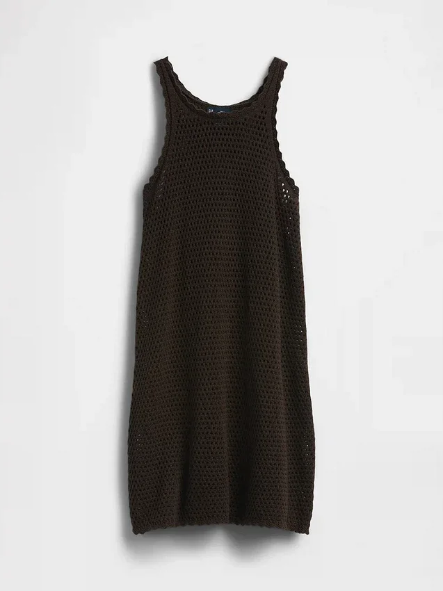 Minivestido de crochet 100 % algodón