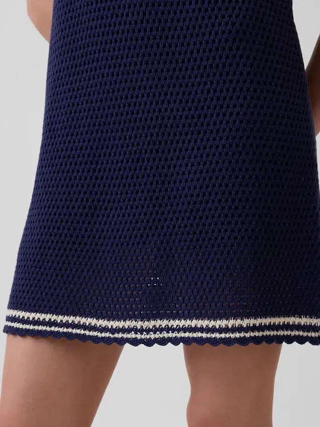 Minivestido de crochet 100 % algodón