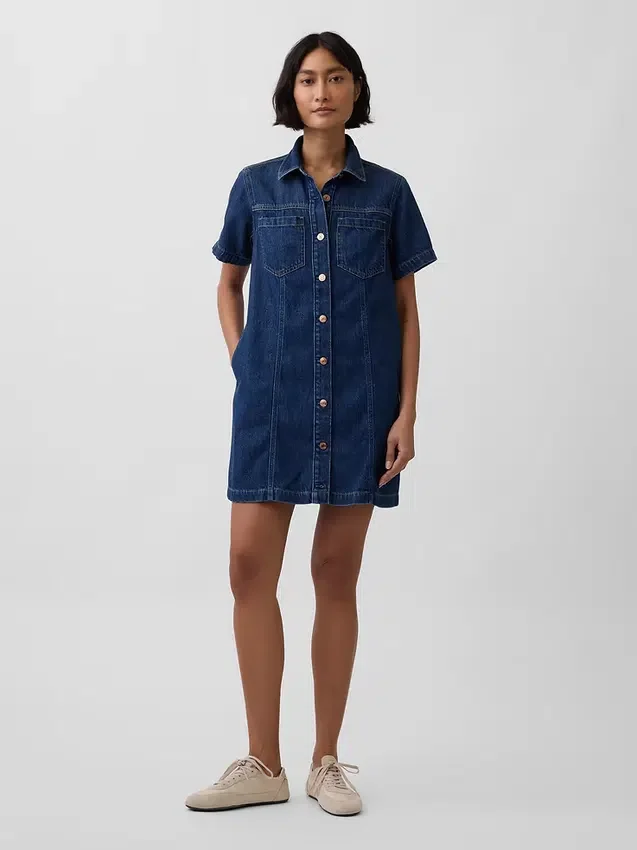 Minivestido de denim ultrasuave