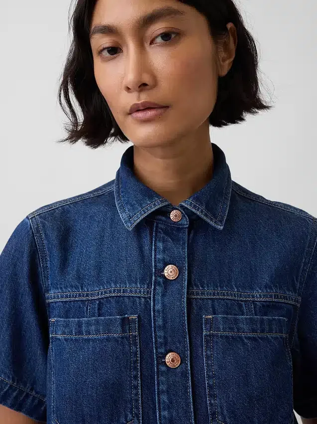 Minivestido de denim ultrasuave