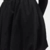 Minivestido de estilo burbuja con mezcla de materiales