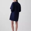 Minivestido de popelín estilo Henley