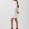 Minivestido de popelín estilo Henley