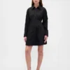 Minivestido tipo camisa plisado