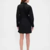 Minivestido tipo camisa plisado