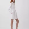 Minivestido tipo camisa plisado