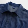 Minivestido tipo camisa plisado