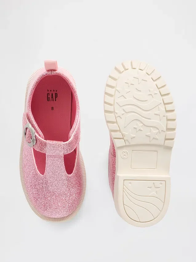 Mocasines con correa en T para niños pequeños