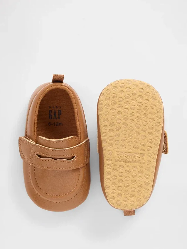 Mocasines de cuero vegano para bebés