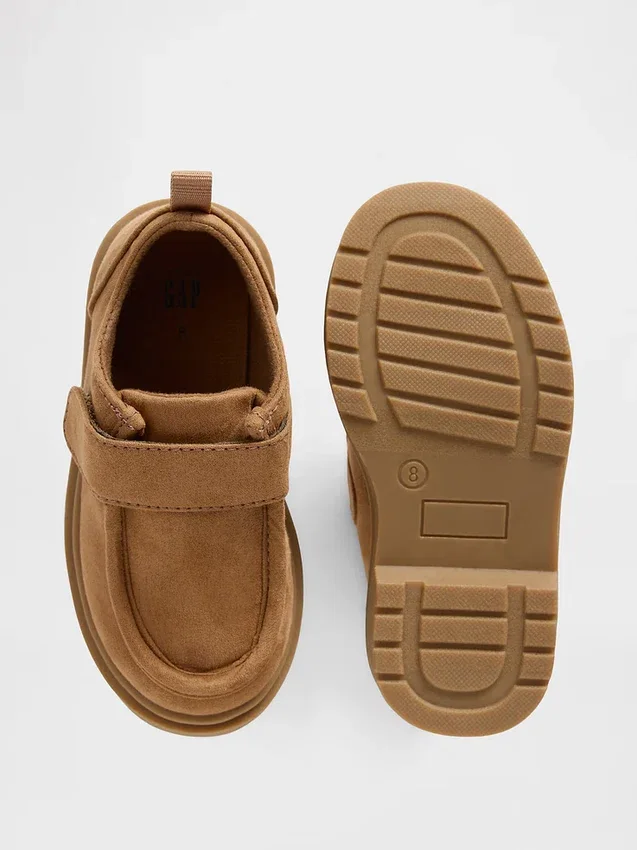 Mocasines de gamuza vegana para niños pequeños