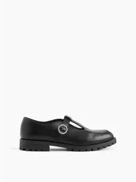 Mocasines infantiles con correa en T