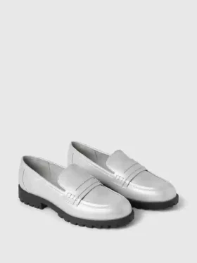 Mocasines metalizados para niños