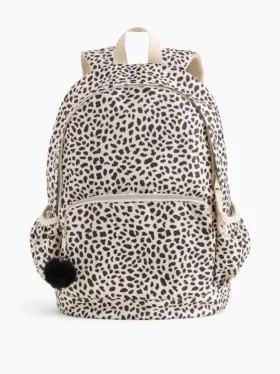 Mochila infantil con estampado de leopardo