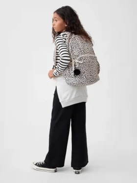 Mochila infantil con estampado de leopardo