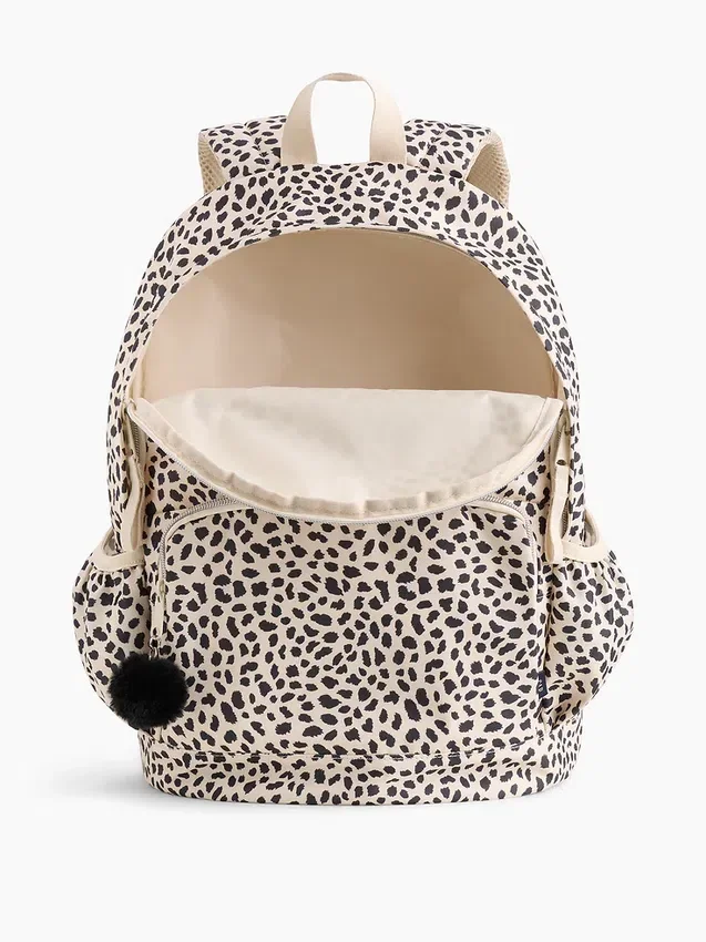 Mochila infantil con estampado de leopardo