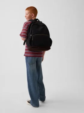 Mochila infantil de mezclilla y pana