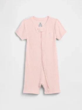 Mono corto «Baby First Favorites» de punto acanalado fino