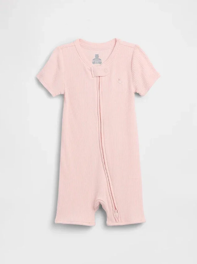 Mono corto «Baby First Favorites» de punto acanalado fino