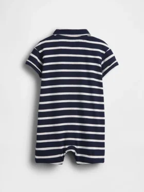Mono corto de jersey estilo polo para bebé