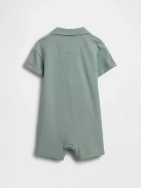 Mono corto tipo polo de piqué para bebé