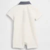 Mono corto tipo polo de piqué para bebé