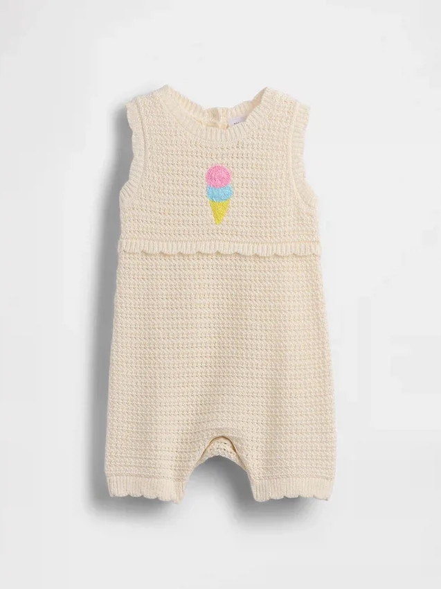Mono de ganchillo «Baby Ice Cream» corto