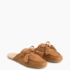 Mules veganas de gamuza con borlas