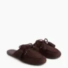 Mules veganas de gamuza con borlas