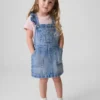 Pantalón-falda de mezclilla con volantes para bebés y niños