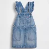 Pantalón-falda de mezclilla con volantes para bebés y niños
