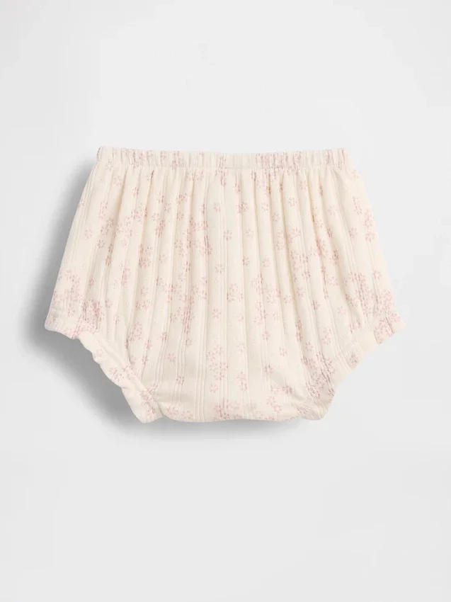 Pantaloncitos florales de punto acanalado Pointelle de Baby First Favorites