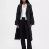 Pantalones acampanados de doble tejido de talle bajo