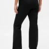 Pantalones acampanados de doble tejido de talle bajo