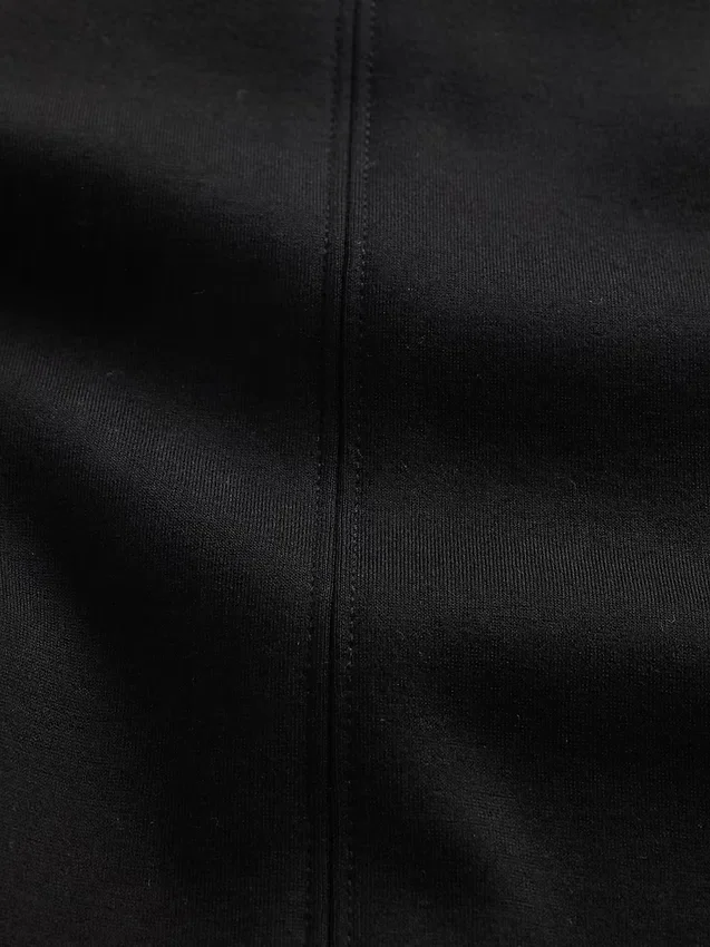 Pantalones acampanados de doble tejido de talle bajo