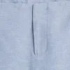 Pantalones acampanados de mezcla de lino de talle bajo