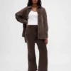 Pantalones acampanados de pana de talle medio