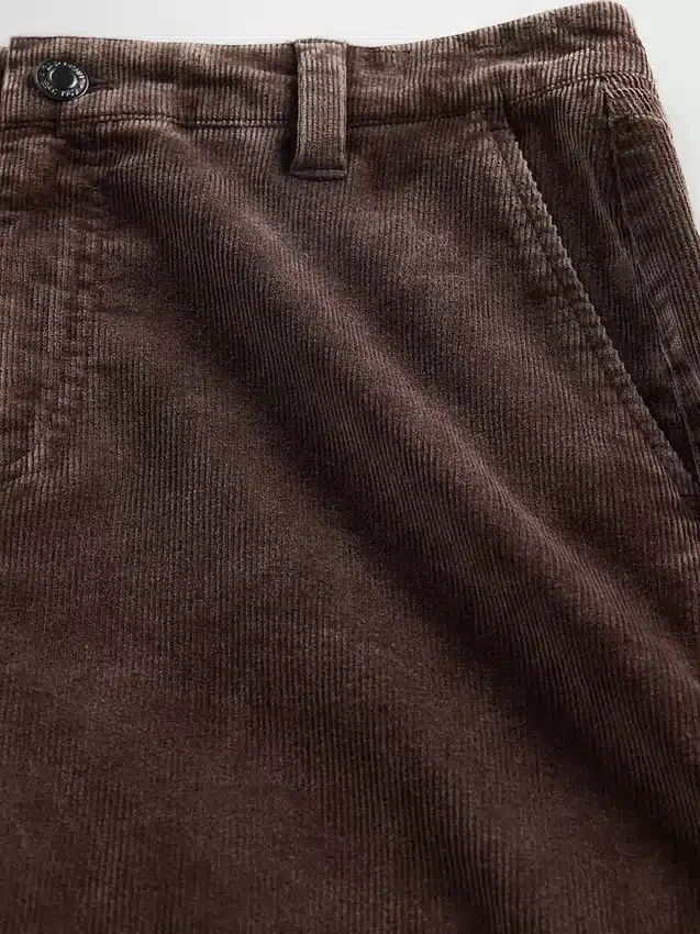 Pantalones acampanados de pana de talle medio