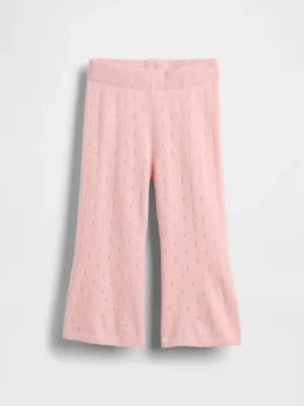 Pantalones acampanados de punto Pointelle CashSoft para bebés y niños pequeños