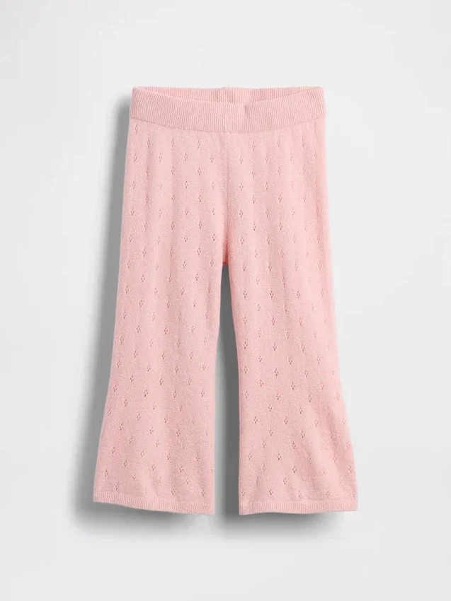 Pantalones acampanados de punto Pointelle CashSoft para bebés y niños pequeños