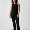 Pantalones acampanados de talle alto con tejido elástico en dos direcciones